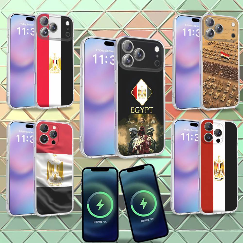 Phone Cases Egypt - ธงชาติอียิปต์สำหรับ iPhone 17,12,11,14,13,15,16,Plus,Air,Pro,Max,E,Mini สำหรับเคสโทรศัพท์แบบแม่เหล็ก Magsafe แบบฝ้า