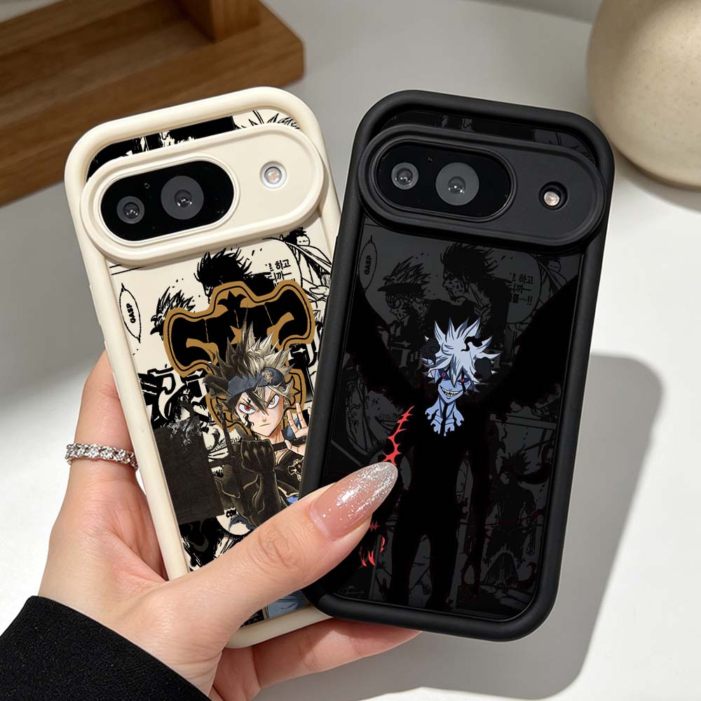 Phone Cases Google Pixel 10 Pro - เคสโทรศัพท์สีดำลายโคลเวอร์สุดเท่ สำหรับ Google Pixel 10 9