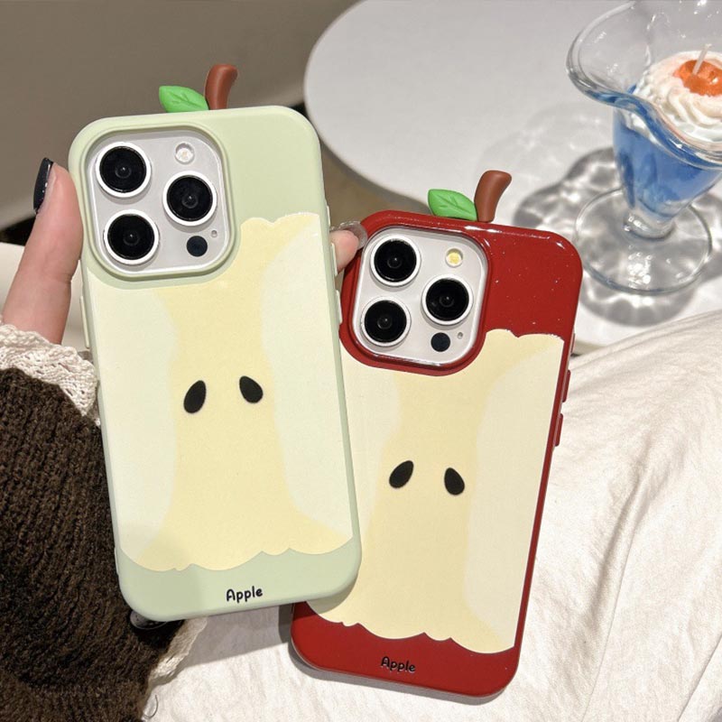 Phone Cases Quirky - เคสโทรศัพท์รูปแอปเปิ้ลน่ารัก ปี 2026 แบบกัดเป็นรูปแกน ตลกๆ สำหรับ