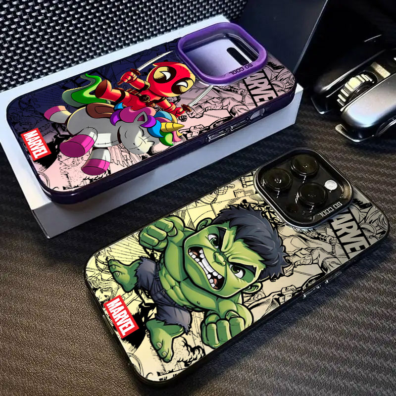 Phone Cases Quirky - เคสโทรศัพท์ลายตลก Deadpool และ Hulk สำหรับ iPhone