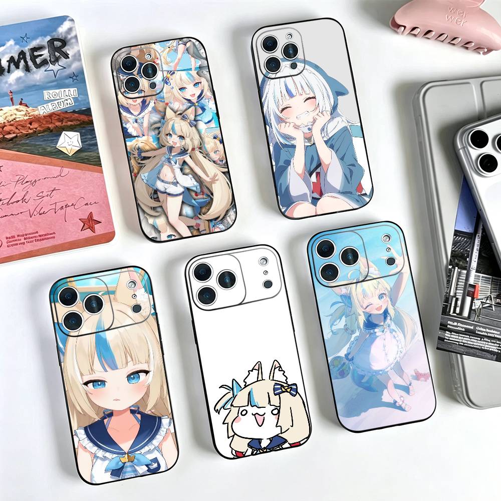 Phone Cases Youtube - เคสโทรศัพท์ซิลิโคนสีดำลาย Sameko Saba Cute Indie Virtual