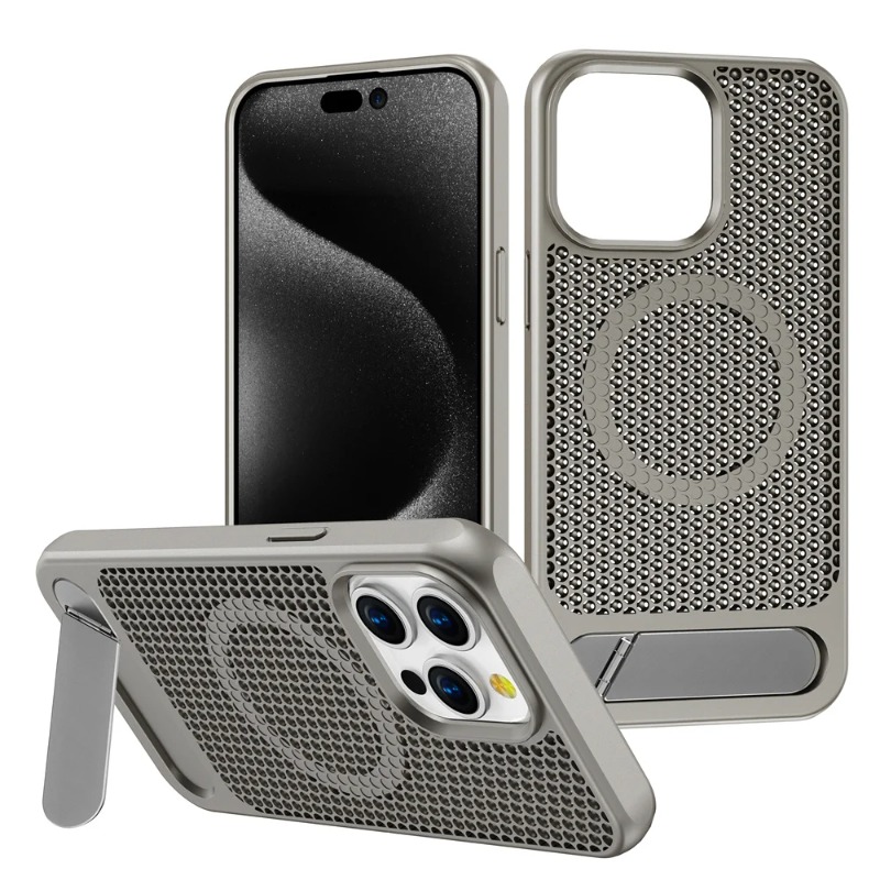 Heat Dissipation Case - เคสโทรศัพท์แม่เหล็กพร้อมขาตั้งระบายความร้อนสุดหรูสำหรับ iPhone 18 17 16 15