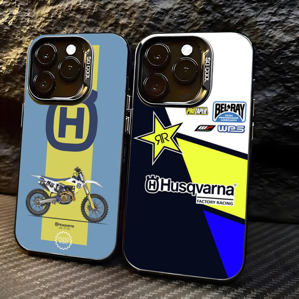Phone Cases Iphone 16 Pro Max - เคสโทรศัพท์มอเตอร์ไซค์ H-Husqvarnaes-S สีเงิน สำหรับ iPhone 17
