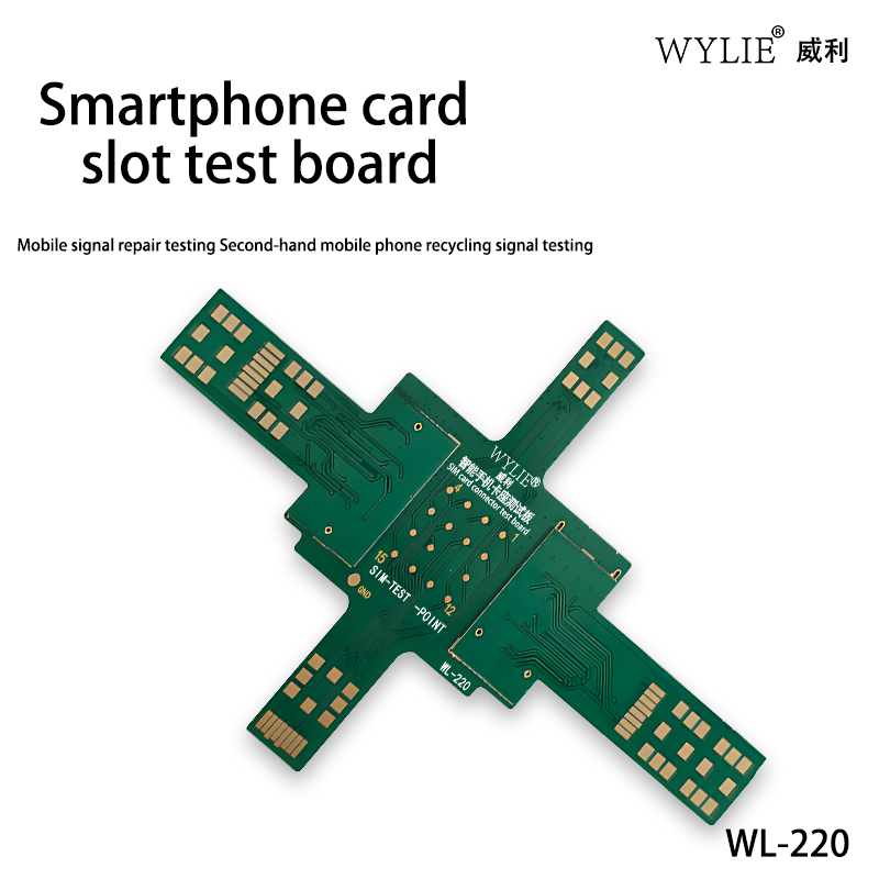 Phone Cases Recycling - WYLIE WL-220 บอร์ดทดสอบช่องใส่การ์ดสมาร์ทโฟน สำหรับซ่อมสัญญาณมือถือ ทดสอบมือถือมือสอง รีไซเคิลมือถือ