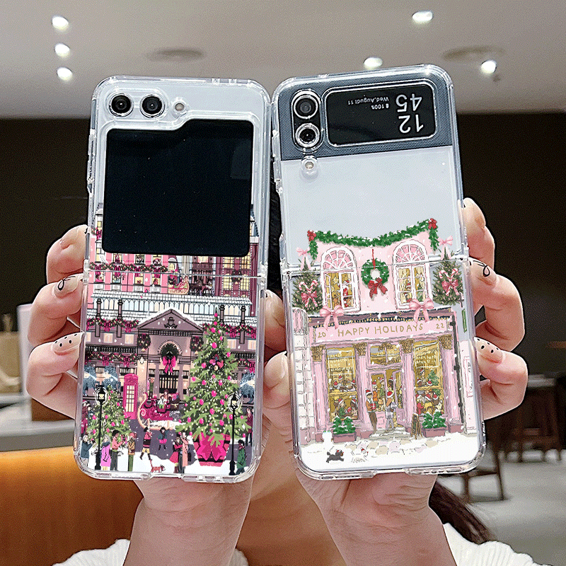 Phone Cases Z Fold 7 - เคสโทรศัพท์ลายทิวทัศน์หิมะในชนบท วันคริสต์มาส สำหรับ Samsung Galaxy Z