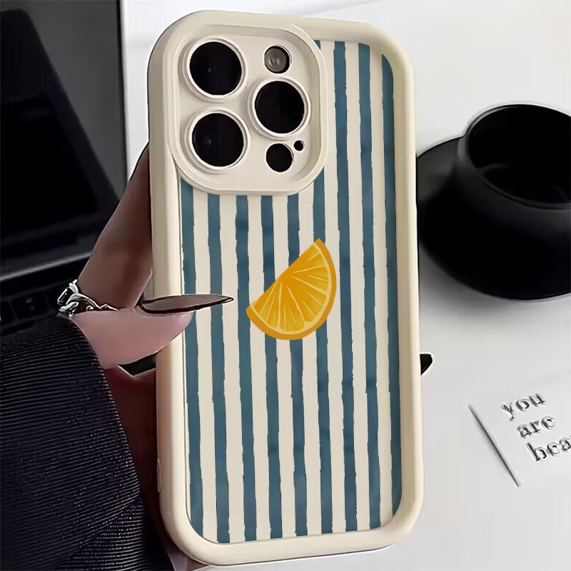 Apple Iphone 16 - เคสโทรศัพท์ลายเลมอนสไลซ์สำหรับ iPhone 17 16 15 14