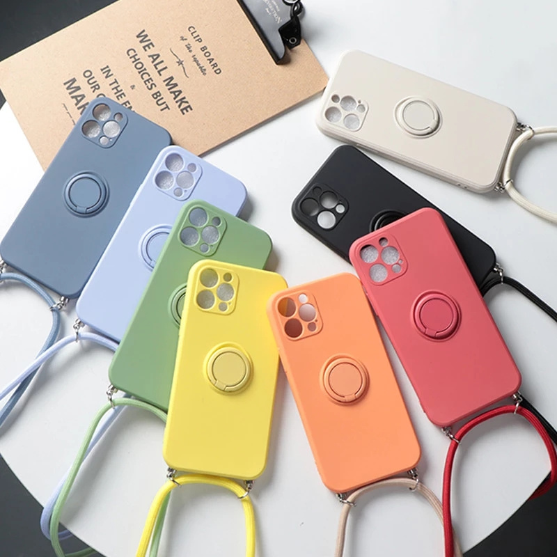 Phone Cases Arc - สร้อยคอเชือกผู้ถือแหวนสายคล้องเคสโทรศัพท์สําหรับiPhone 15 14 13 12 Mini