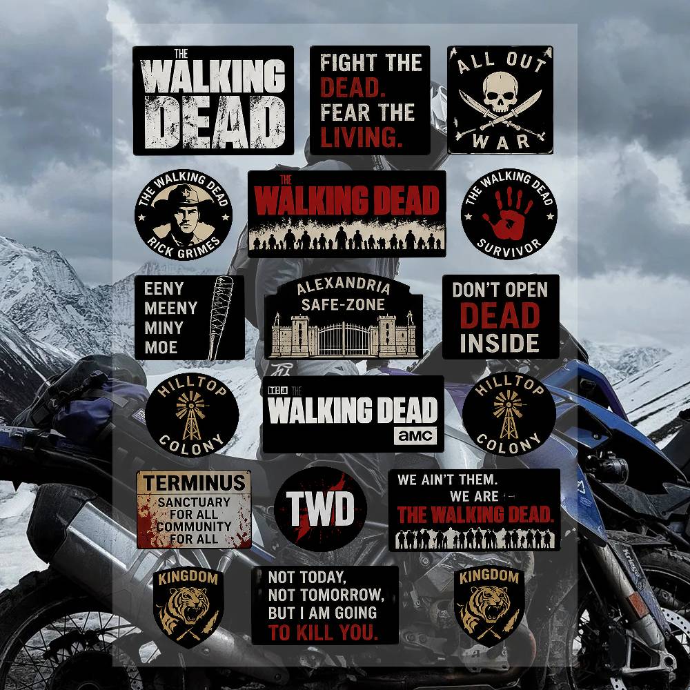 Phone Cases At H&M - ชุดสติกเกอร์แบรนด์ The Walking Dead Streetwear สติกเกอร์ไวนิลกันน้ำสำหรับแล็ปท็อป