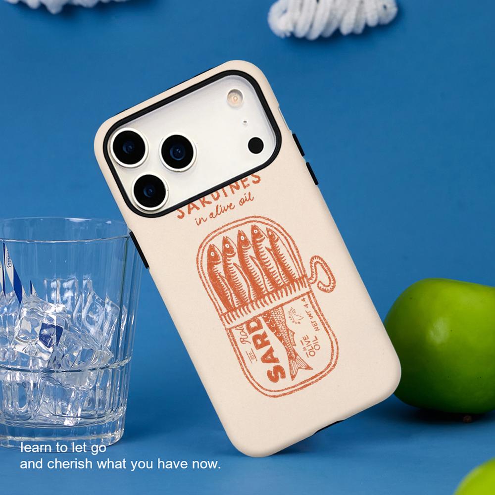 Phone Cases You Can Design - เคสโทรศัพท์ลายกระป๋องปลาซาร์ดีนสไตล์เรโทร สำหรับ iPhone 17 16e 16
