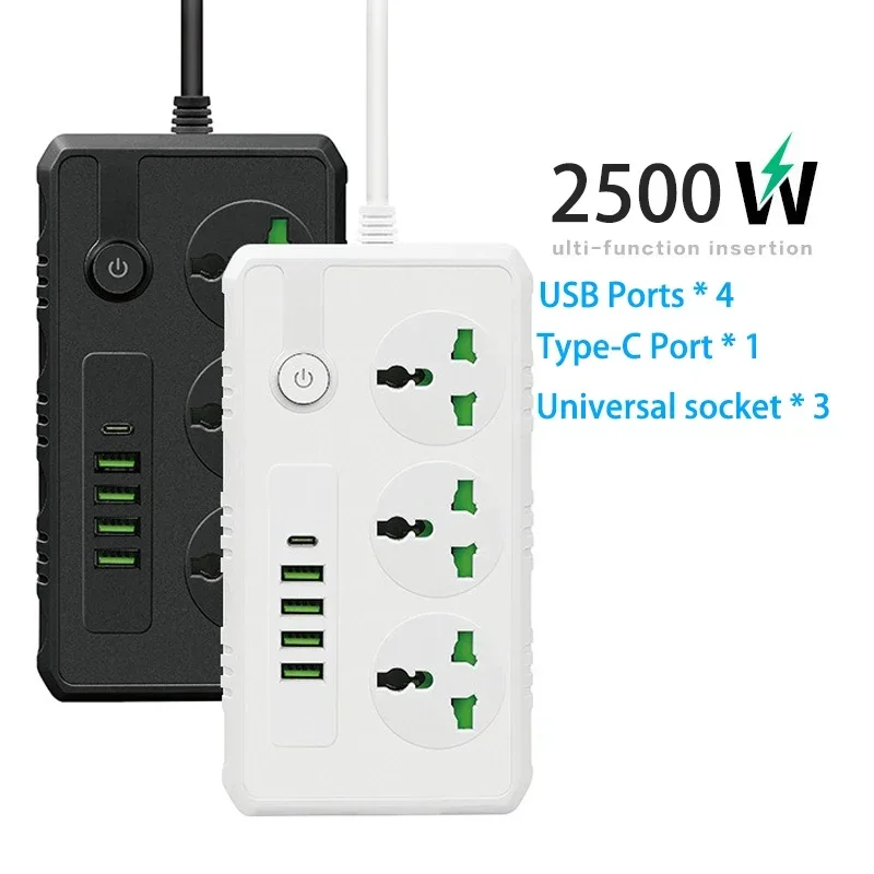 Phone Cases Uk - ปลั๊กพ่วงพร้อมพอร์ต USB 4 ช่อง และพอร์ต Type-C