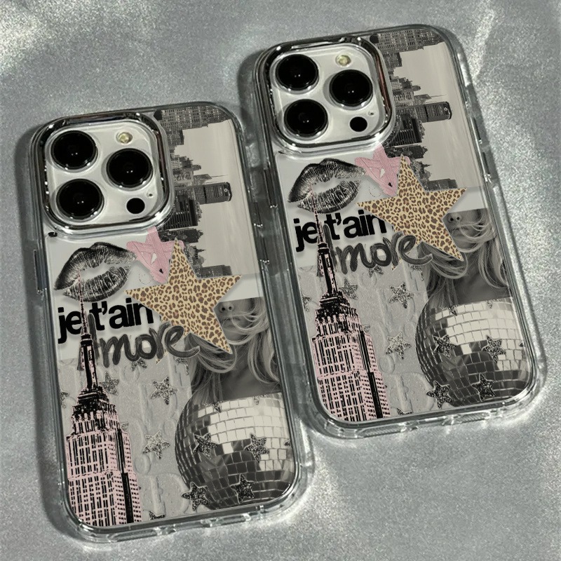 Phone Cases You Can Design - เคสโทรศัพท์ลายดาวพิมพ์ลายเสือดาวสุดสร้างสรรค์ พร้อมกรอบรูปเคลือบเงาแบบโปร่งใส ดีไซน์ทันสมัย น้ำหนักเบา กันกระแทก กันลื่น
