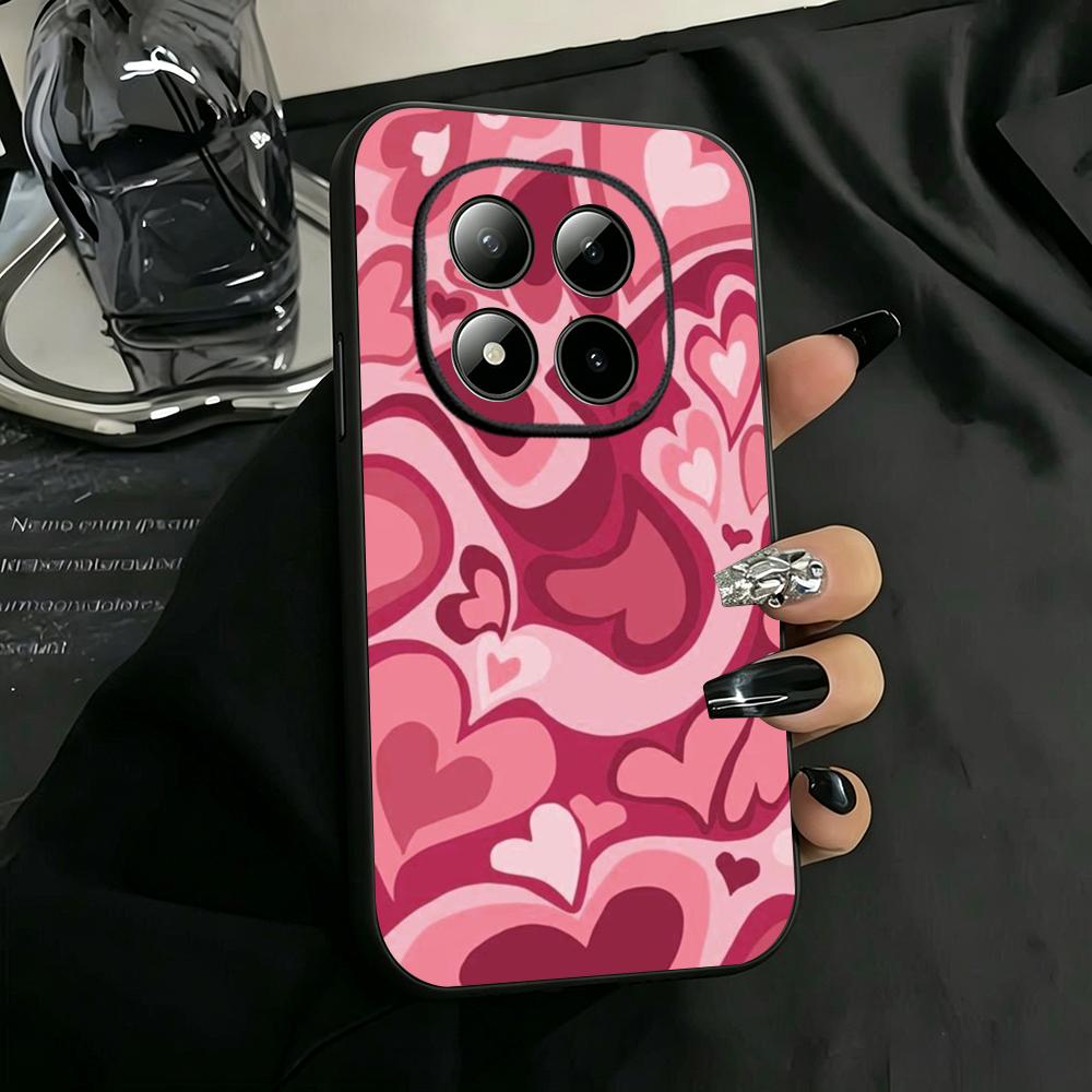 Phone Cases Girls - เคสโทรศัพท์ลายสาวน้อยสีชมพู ดีไซน์น่ารัก สีดำนุ่ม สำหรับ Redmi Note15