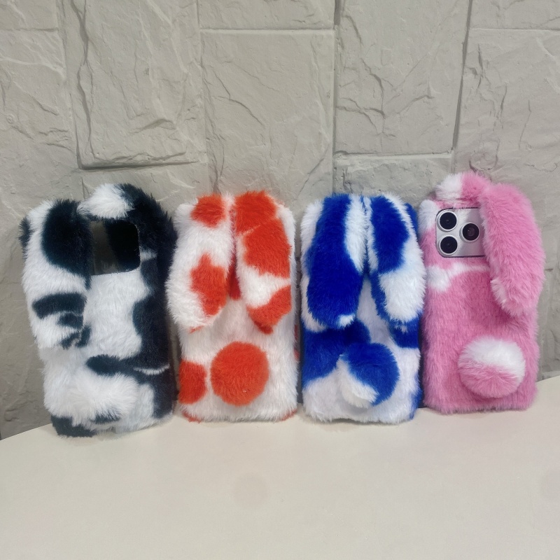 Phone Cases For Iphone 15 - เคสโทรศัพท์ลายกระต่ายน่ารัก ขนปุย สำหรับ iPhone 17 16