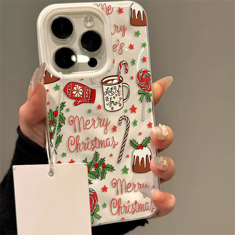 Apple Iphone 16 - เคสโทรศัพท์ลายคริสต์มาสสุดน่ารักสำหรับ iPhone 17 16 15 14