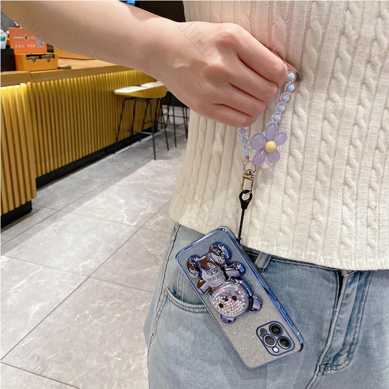 สายคล้องดอกไม้หมีผู้ถือโทรศัพท - Phone Cases Arc บทวิจารณ์และราคา