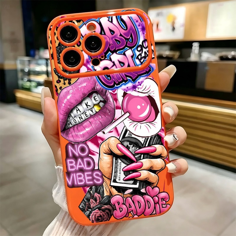 เคสโทรศัพท์ลายกราฟฟิตี้รูปปากส - Phone Cases Girls บทวิจารณ์และราคา