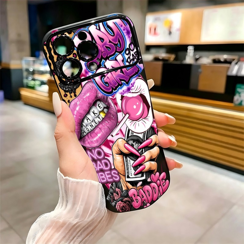 เคสโทรศัพท์ลายกราฟฟิตี้รูปปากส - Phone Cases Girls บทวิจารณ์และราคา