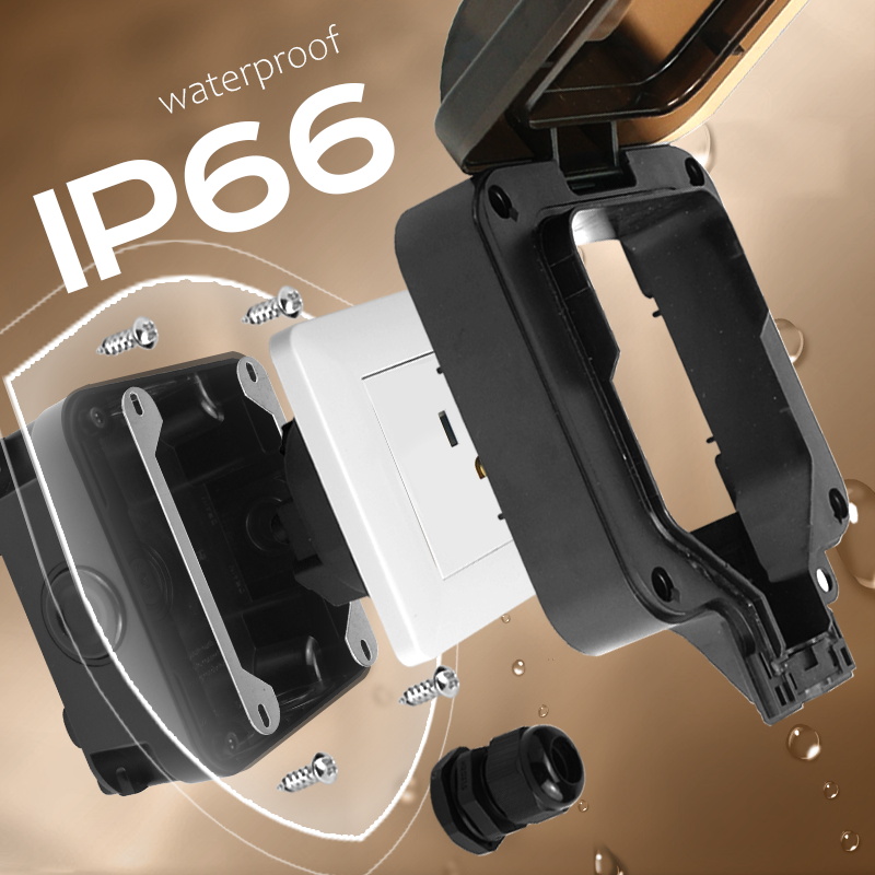 Avoir IP66 ซ็อกเก็ตกันน้ําผนัง - Phone Cases Uk บทวิจารณ์และราคา