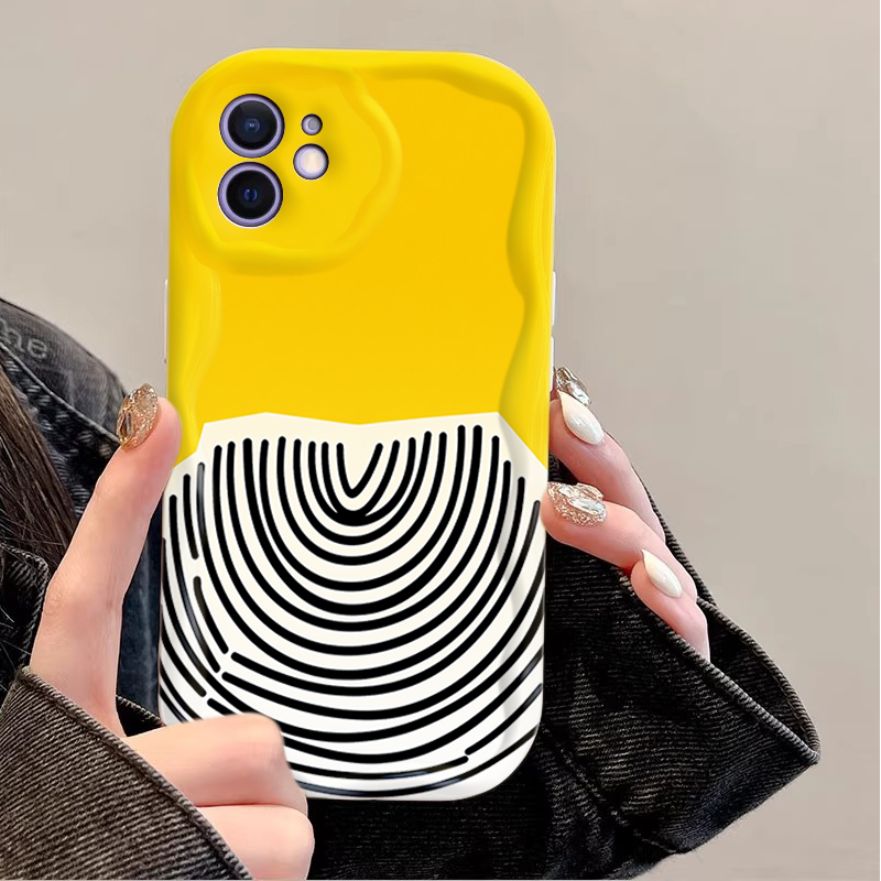รูปแบบวงโค้งสีดำบนพื้นหลังสีเห - Phone Cases Arc บทวิจารณ์และราคา