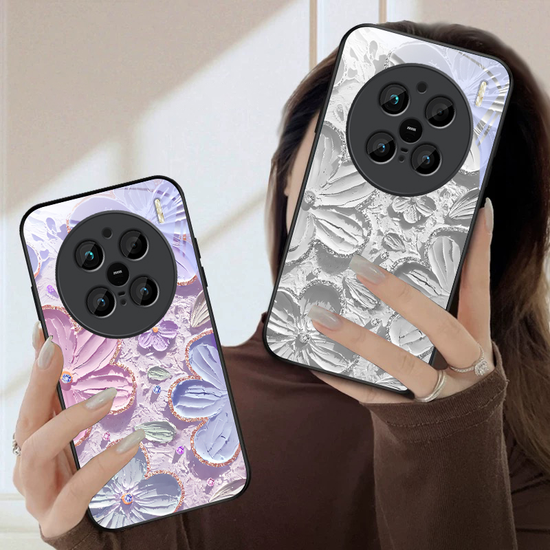 เคสโทรศัพท์กระจกสีดำลายครีมการ - Vivo X200 บทวิจารณ์และราคา