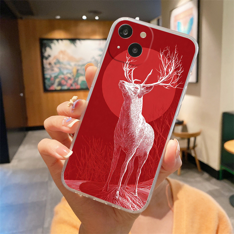 เคสโทรศัพท์ TPU ใสแบบนิ่ม สำหร - Phone Cases Red Deer บทวิจารณ์และราคา