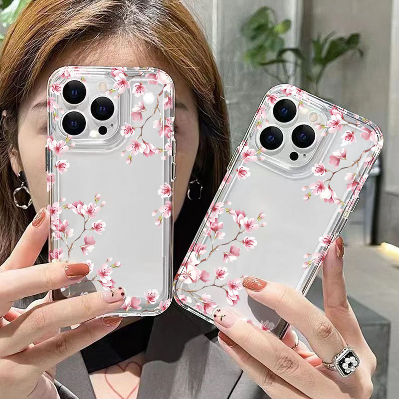 เคสโทรศัพท์ใสลายดอกไม้สีชมพู ส - Phone Cases Designer บทวิจารณ์และราคา