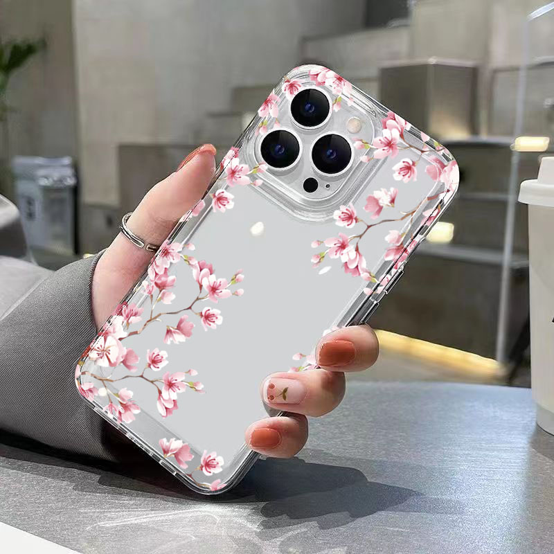 เคสโทรศัพท์ใสลายดอกไม้สีชมพู ส - Phone Cases Designer บทวิจารณ์และราคา