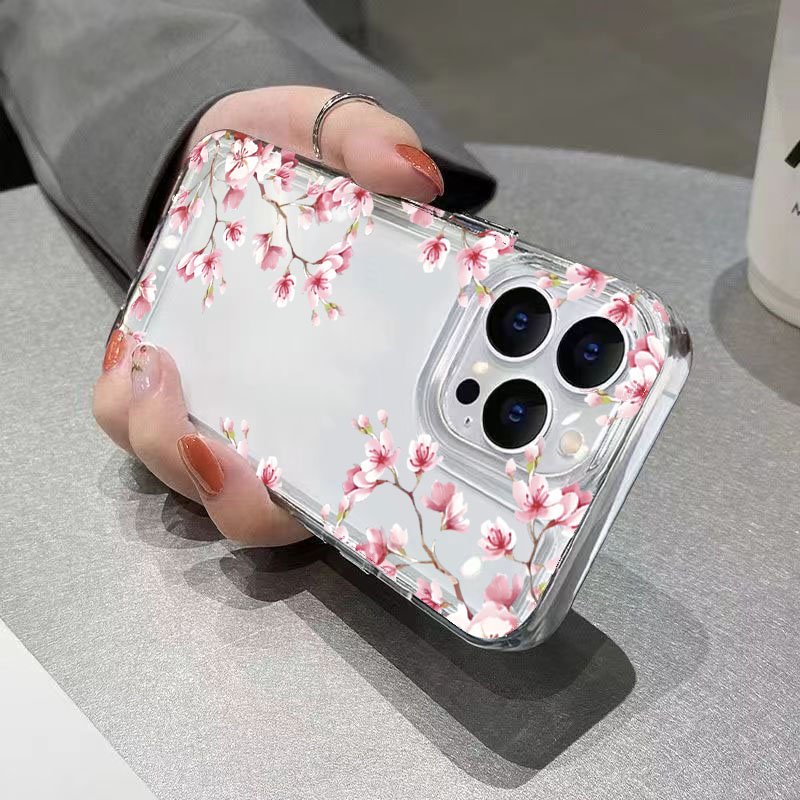 เคสโทรศัพท์ใสลายดอกไม้สีชมพู ส - Phone Cases Designer บทวิจารณ์และราคา