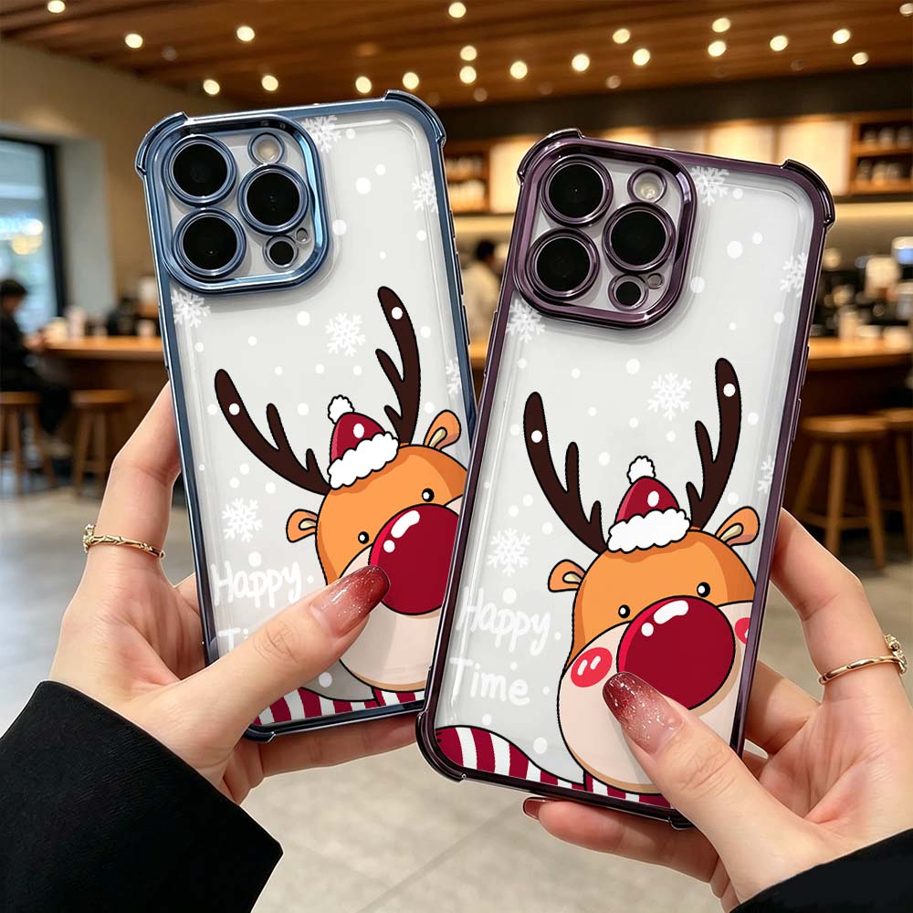 เคสโทรศัพท์ลายการ์ตูนกวางจมูกแ - Phone Cases Red Deer บทวิจารณ์และราคา