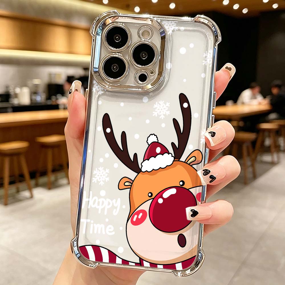 เคสโทรศัพท์ลายการ์ตูนกวางจมูกแ - Phone Cases Red Deer บทวิจารณ์และราคา