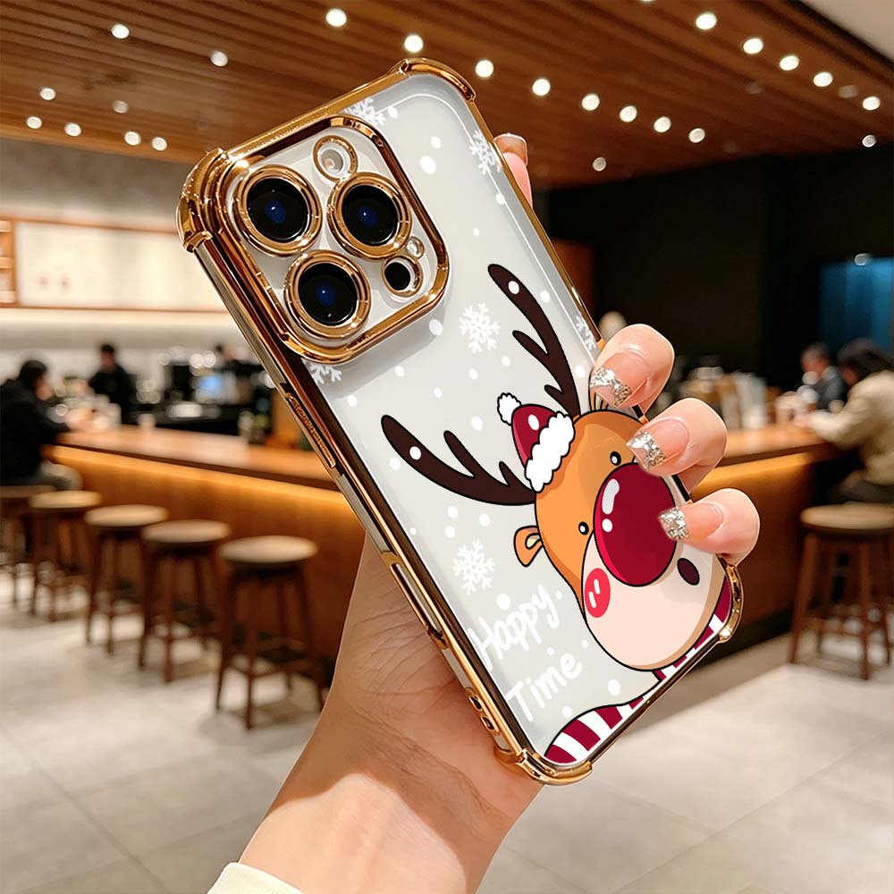 เคสโทรศัพท์ลายการ์ตูนกวางจมูกแ - Phone Cases Red Deer บทวิจารณ์และราคา