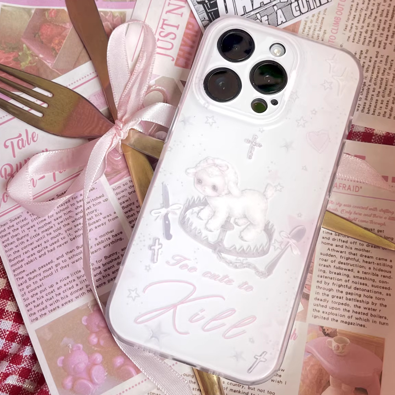 เคสโทรศัพท์ลายการ์ตูนแกะสีชมพู - Phone Cases Girls บทวิจารณ์และราคา